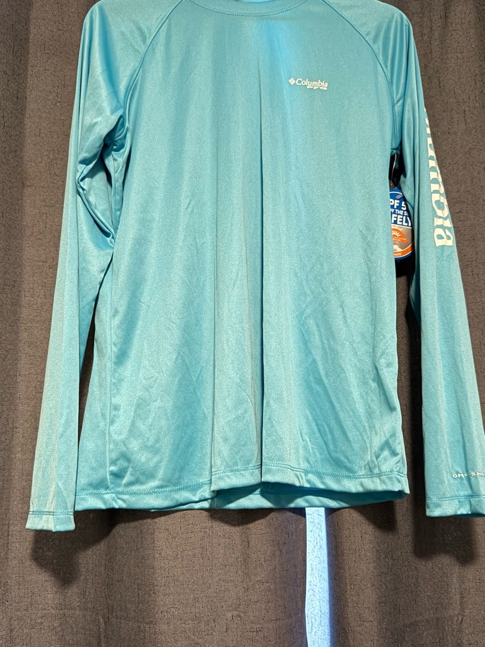 Columbia Long Sleeve Performance Shirt - Aqua Blue